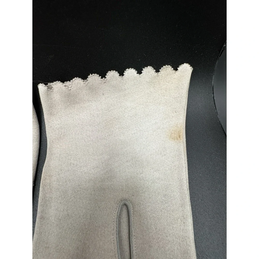 Vintage Van Raatle Suede Gloves - White Size 8 Made‎ In Saxony